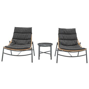 MANHATTAN COMFORT Sunset Modern 3 pc Conversation Patio Furniture Set