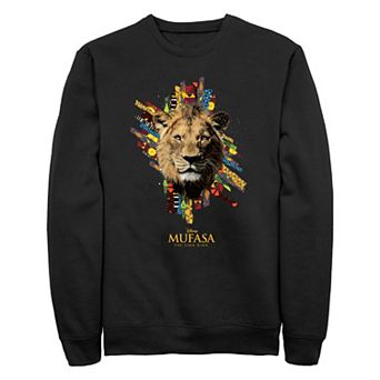 Disney's Mufasa The Lion King African Prints Background Men's Graphic Fleece
