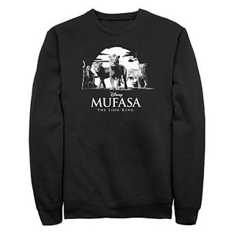 Disney's Mufasa The Lion King Black And White Sunset Men's Graphic Fleece