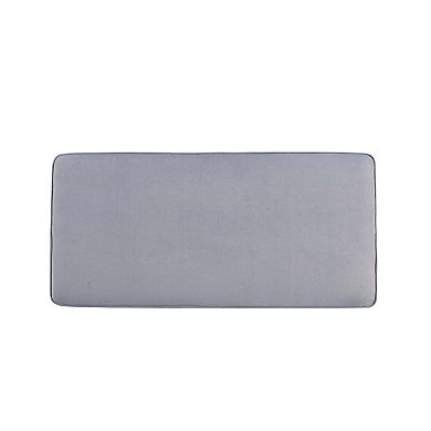 MANHATTAN COMFORT Abigail Mid-Century Modern Velvet Upholstered Long Bench Ottoman