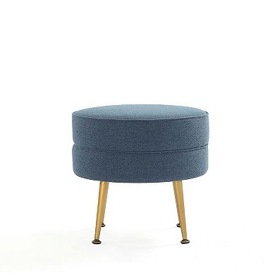 MANHATTAN COMFORT Bailey Mid-Century Modern Upholstered Ottoman