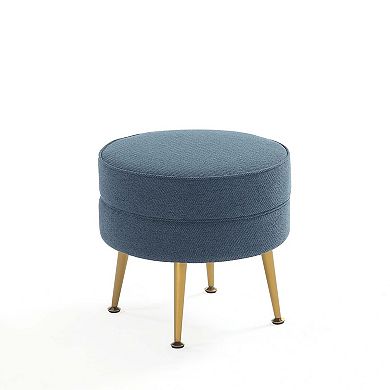 MANHATTAN COMFORT Bailey Mid-Century Modern Upholstered Ottoman