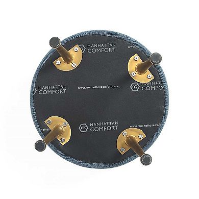 MANHATTAN COMFORT Bailey Mid-Century Modern Upholstered Ottoman