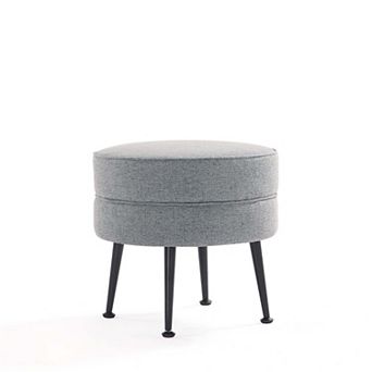 MANHATTAN COMFORT Bailey Mid-Century Modern Upholstered Ottoman