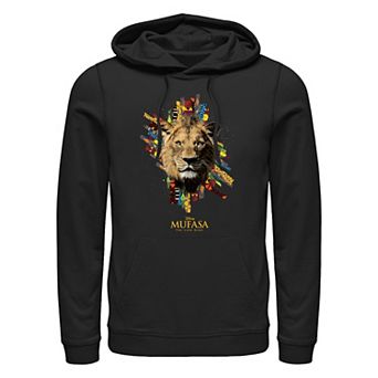 Disney's Mufasa The Lion King African Prints Background Men's Graphic Hoodie
