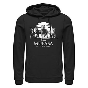 Disney's Mufasa The Lion King Black And White Sunset Men's Graphic Hoodie