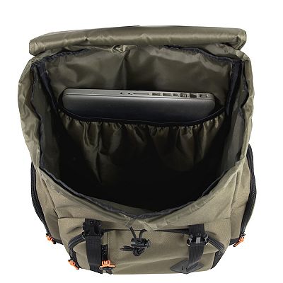 Kelty 18 Inch Multipocket Laptop Travel Backpack with Buckle Closure for Men, Women and Work in Hunter Green