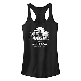 Disney's Mufasa The Lion King Sunset Scene Juniors' Racerback Tank Top