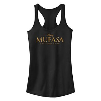 Disney's Mufasa The Lion King Title Logo Juniors' Racerback Tank Top