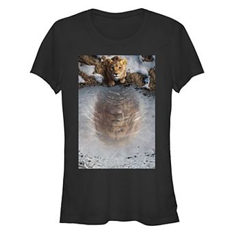 Disney's Mufasa The Lion King Reflection Juniors' Fitted Graphic Tee