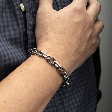 Men's DANTE Stainless Steel Oversized Square Links Chunky Bracelet