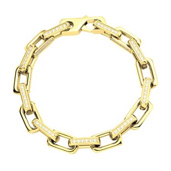 Men's DANTE Stainless Steel Oversized Square Links Chunky Bracelet