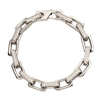 Men's DANTE Stainless Steel Oversized Square Links Chunky Bracelet