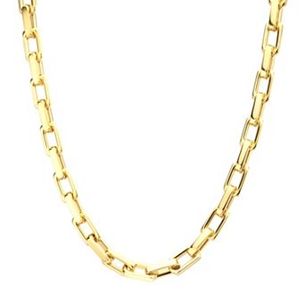 Men's DANTE Gold Tone Oversized Square Link Chain Necklace