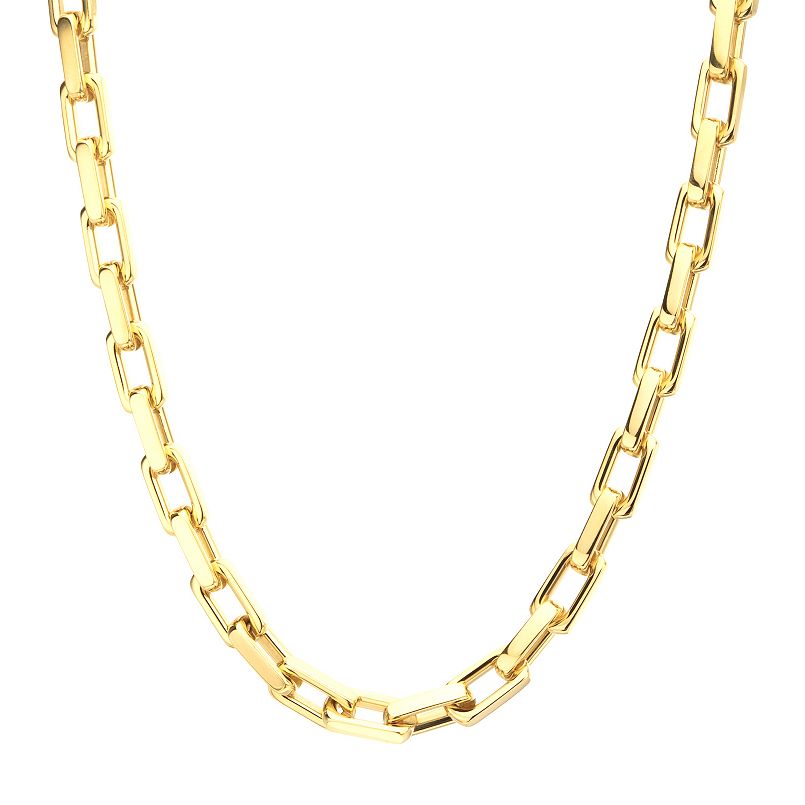 Men's DANTE Gold Tone Oversized Square Link Chain Necklace