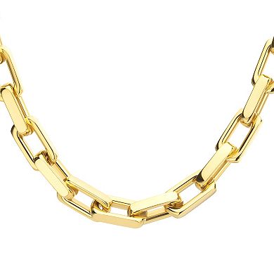 Men's DANTE Gold Tone Oversized Square Link Chain Necklace