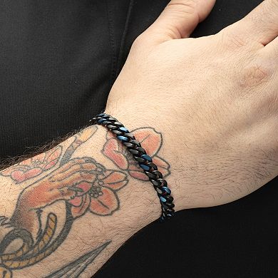 Men's DANTE Black Ion Plated Stainless Steel Cuban Chain Bracelet