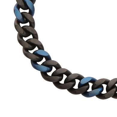 Men's DANTE Black Ion Plated Stainless Steel Cuban Chain Bracelet