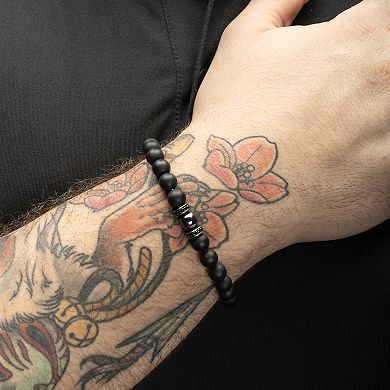 Men's DANTE Stainless Steel Onyx Beaded Bracelet