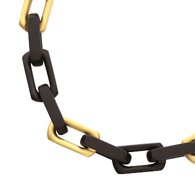 Men's DANTE Two-Tone Stainless Steel Oversized Square Links Chunky Bracelet