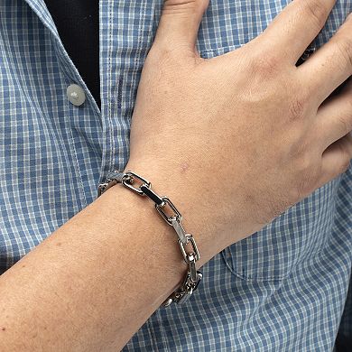 Men's DANTE Stainless Steel Oversized Square Links Chunky Bracelet