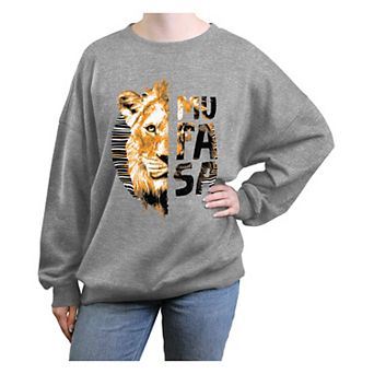 Disney's Mufasa The Lion King Head Portrait Juniors' Oversized Graphic Pullover