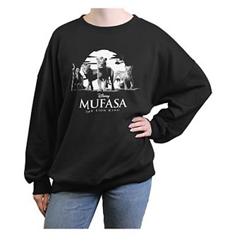 Disney's Mufasa The Lion King Sunset Scene Juniors' Oversized Graphic Pullover