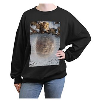 Disney's Mufasa The Lion King Reflection Juniors' Oversized Graphic Pullover