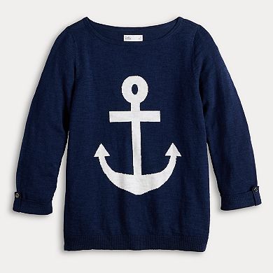 Women's Croft & Barrow® Boatneck Intarsia Sweater