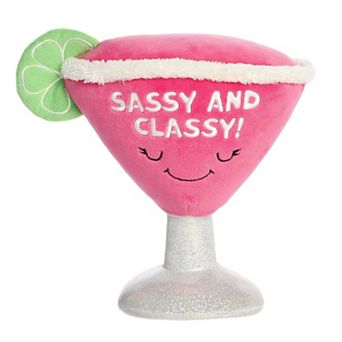 Aurora - Small Pink JUST SAYIN' - 9" Sassy And Classy Cocktail - Witty Stuffed Animal