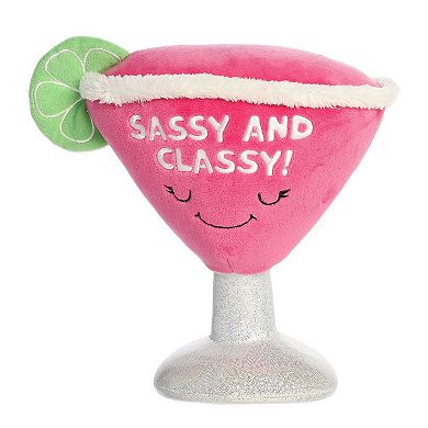 Aurora - Small Pink JUST SAYIN' - 9" Sassy And Classy Cocktail - Witty Stuffed Animal