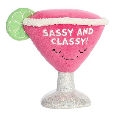 Aurora - Small Pink JUST SAYIN' - 9" Sassy And Classy Cocktail - Witty Stuffed Animal