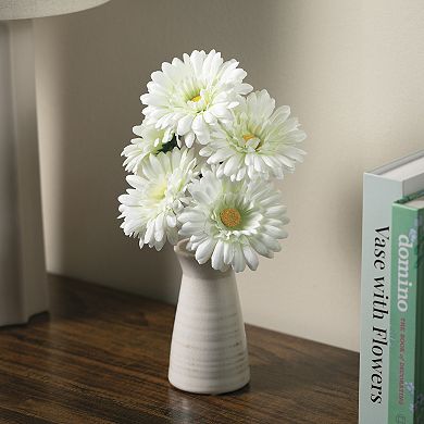 Sullivan's Real Touch White Gerber Daisy Faux Flower Bundle