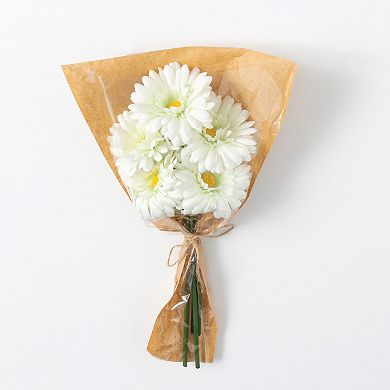 Sullivan's Real Touch White Gerber Daisy Faux Flower Bundle