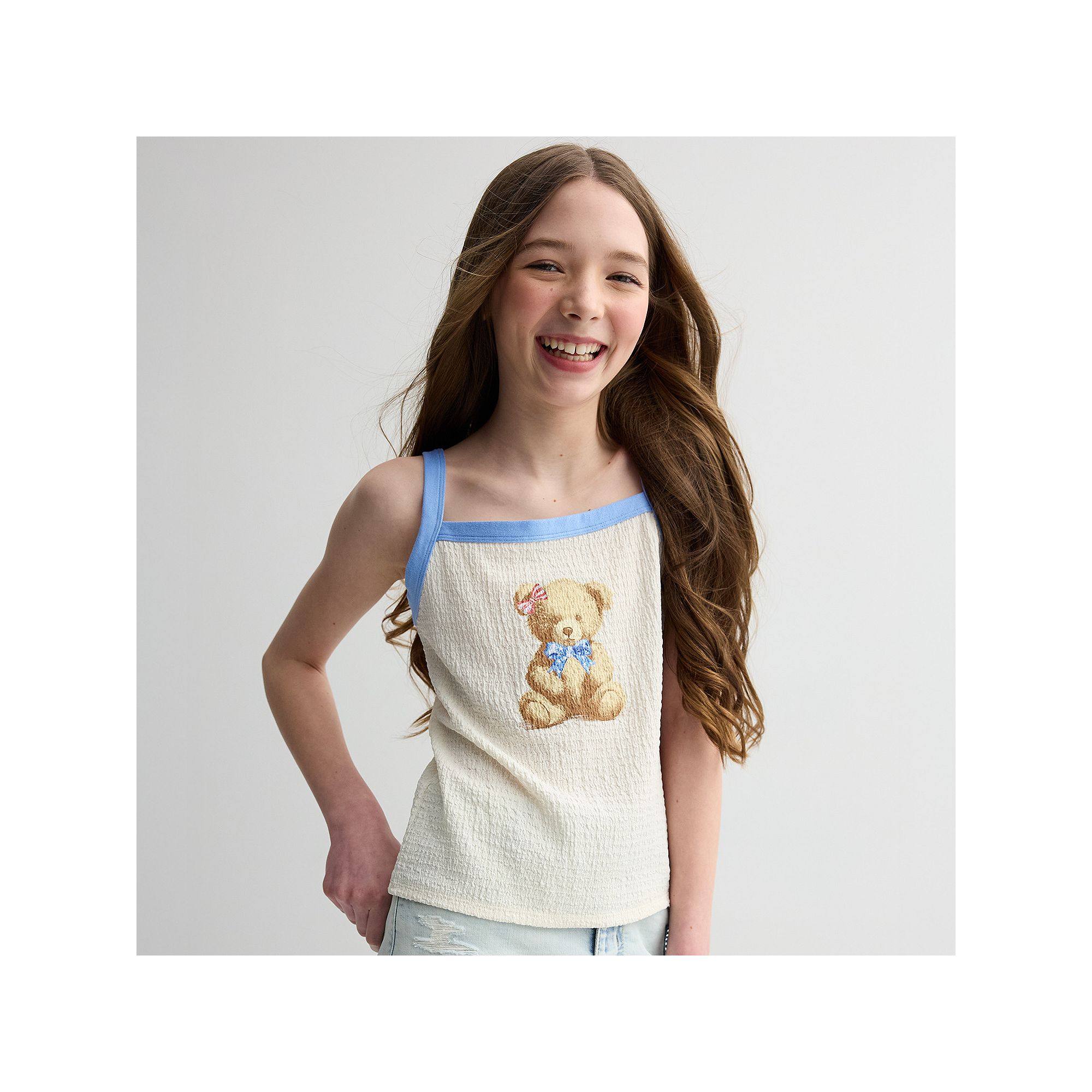 Girls 6-20 SO® Textured Graphic Tank Top in Regular & Plus Size, Girls, S
