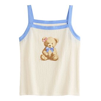 Girls 6-20 SO® Textured Graphic Tank Top in Regular & Plus Size