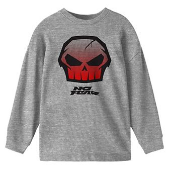 Boys 8-20 No Fear Cracked Skull Long Sleeve Graphic Tee