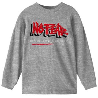 Boys 8-20 No Fear Does Not Play Well With Others Long Sleeve Graphic Tee