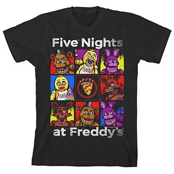 Boys 8-20 Five Nights At Freddy's Character Grid Graphic Tee