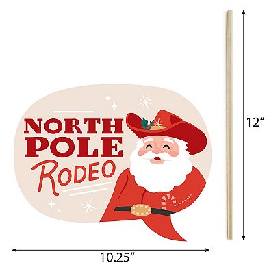 Funny Christmas Cowboy - Western Santa Party Photo Booth Props Kit - 10 Piece