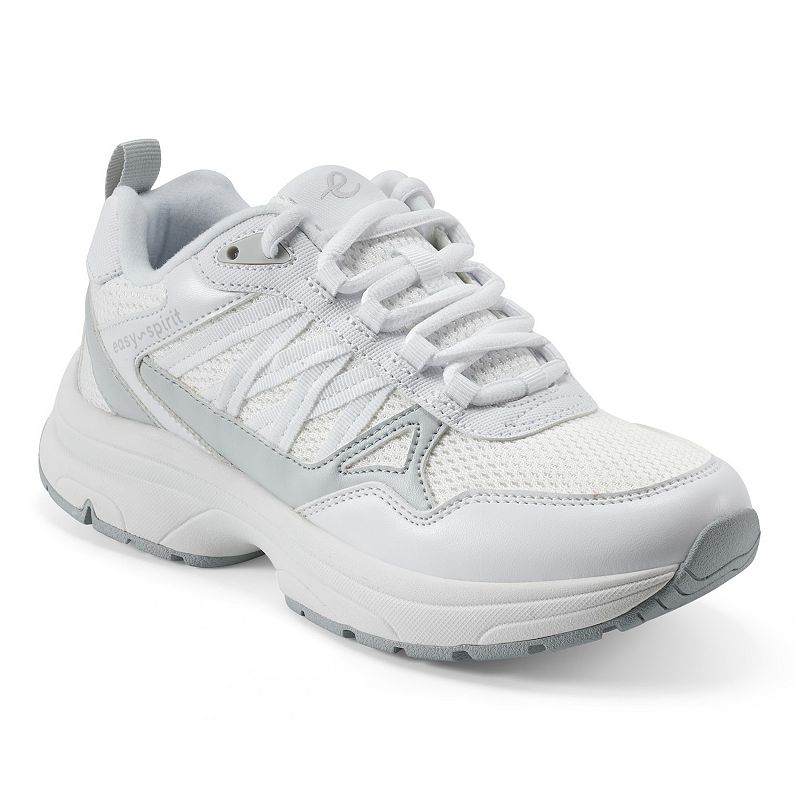 Easy Spirit Keagen Women's Mesh Running Shoes, Size: 7, White Gray