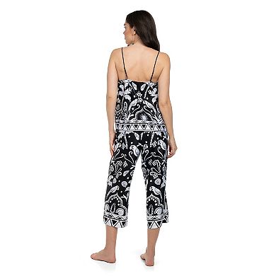 Women's Lilac+London 2-pc. Pajama Cami & Pajama Crop Pants Set