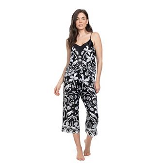 Women's Lilac+London 2 pc Pajama Cami & Pajama Crop Pants Set