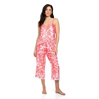 Women's Lilac+London 2 pc Pajama Cami & Pajama Crop Pants Set