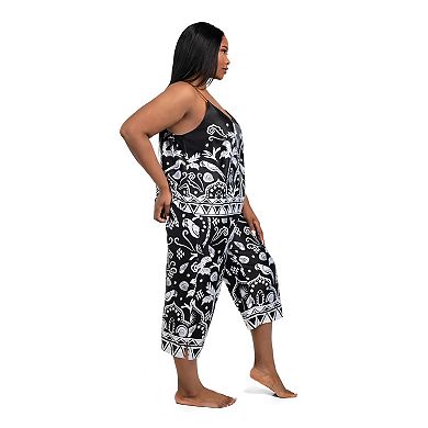 Plus Size Lilac+London 2-pc. Pajama Cami & Pajama Crop Pants Set