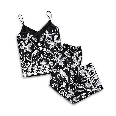 Plus Size Lilac+London 2-pc. Pajama Cami & Pajama Crop Pants Set