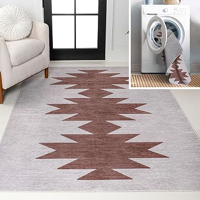 Chayton Minimalist Geometric Machine-washable Area Rug