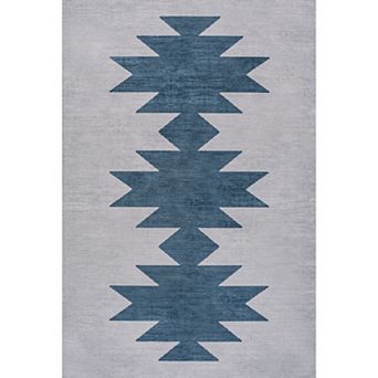 Chayton Minimalist Geometric Machine Washable Area Rug