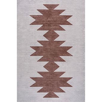 Chayton Minimalist Geometric Machine Washable Area Rug