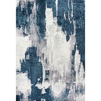 Zoe Contemporary Bohemian Abstract Marble Area Rug